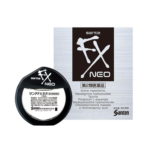 参天fxneo银色装眼药水滴眼液原装瓶缓解眼疲劳眼干眼涩抗疲劳止痒去