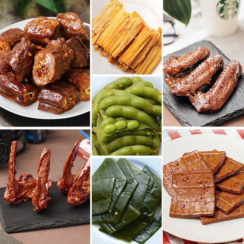 周黑鸭(zhouheiya) 锁鲜气调5盒自选 鸭货素菜 湖北武汉特产 即食卤味