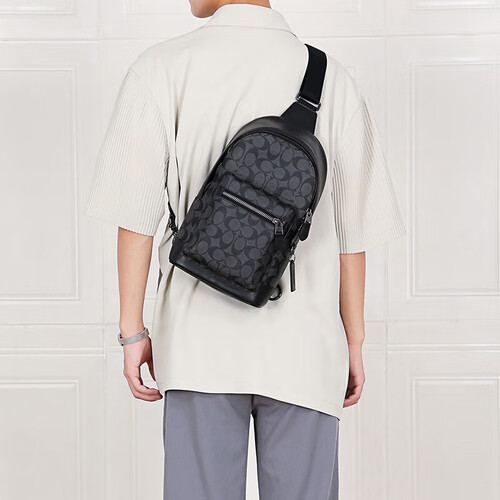 蔻驰(coach)箱包 coach 蔻驰 男士胸包 2853 qbaf4 灰黑色 小号多少钱