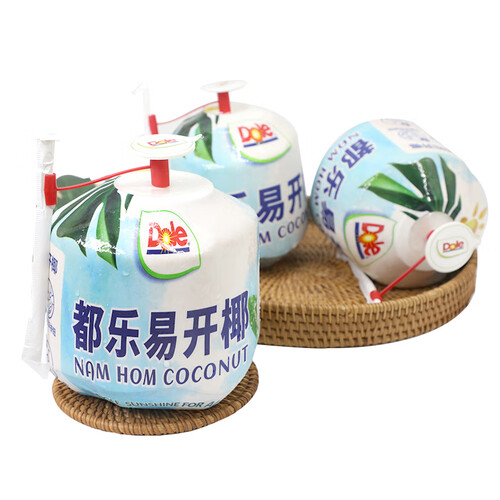 都乐dole 泰国进口易开椰青 4个装 大果 单果900g以上 新鲜水果 59.