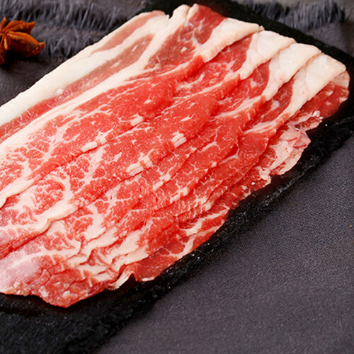 恒都国产原切寿喜锅肥牛片200g2冷冻烤肉片后胸肉火锅食材谷饲牛肉