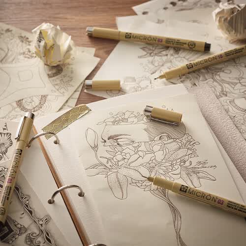 【全网低价】樱花(sakura)针管笔勾线笔 6支漫画套装 黑色签字笔日本