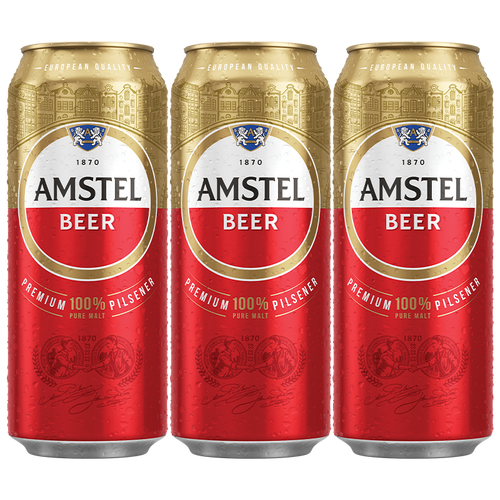 喜力啤酒 heineken 喜力 旗下 (amstel)红爵啤酒500ml*3听多少钱-聚