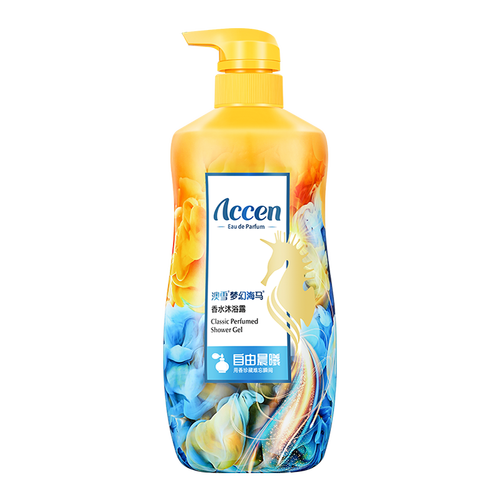 澳雪accen珍奢玫瑰精油香氛沐浴露1100ml锁水保湿持久留香