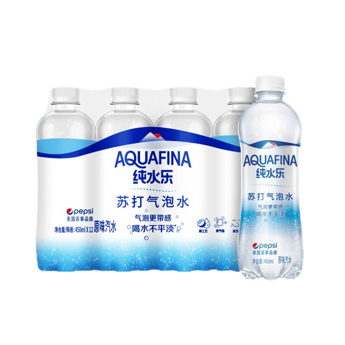 百事可乐 纯水乐苏打气泡水300ml450ml原味0脂0卡无糖【张艺兴代言】