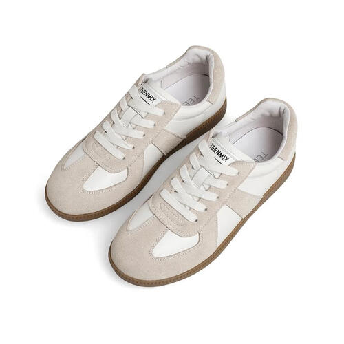 天美意运动鞋复古德训鞋女软底运动鞋厚底商场同款bc521am2预售灰色37