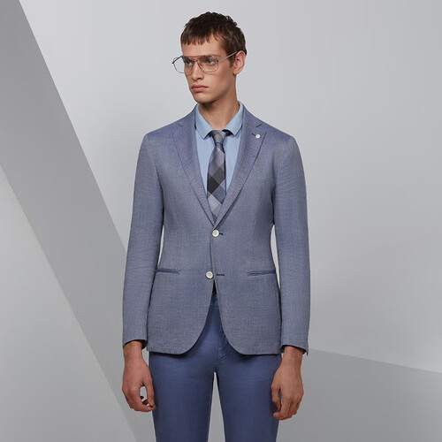 蓝豹(lampo)西服 20点开始:lampo 蓝豹 男士春季款平驳领修身西装 ma1