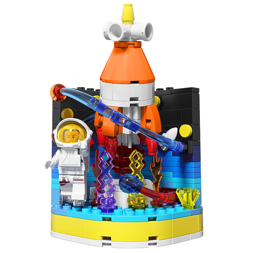 开益cayi积木玩具模型航天空间站小颗粒拼搭男孩女孩儿童节日礼物星辰