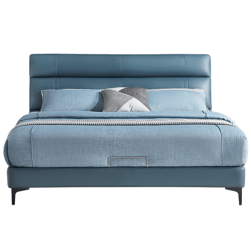 全友皮艺床 quanu 全友 105251c 102825a 轻奢皮床 床头柜 孔雀蓝 1.