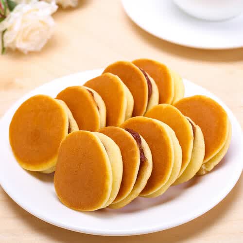盼盼铜锣烧日式风味特色美食夹心面包糕点饼干休闲零食红豆味2000g