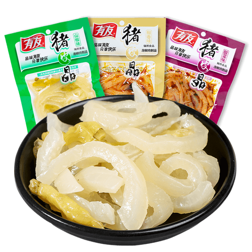 有友泡椒猪皮晶山椒味重庆特产小吃休闲零食猪肉食品70g 山椒猪皮晶