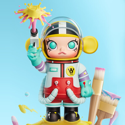 pop mart泡泡玛特 mega珍藏系列100%space molly盲盒玩具生日礼物 单