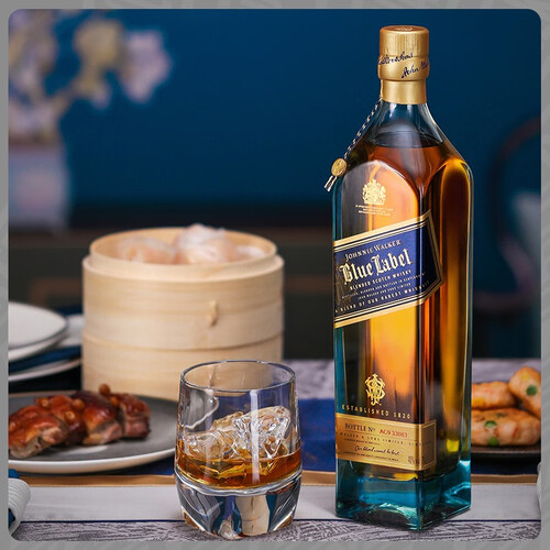 尊尼获加(johnnie walker)蓝方蓝牌苏格兰调和型威士忌 洋酒 750ml