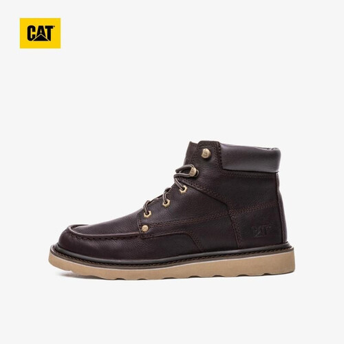 cat卡特马丁靴工装鞋男鞋经典款复古风牛皮防滑高帮鞋棕褐色40
