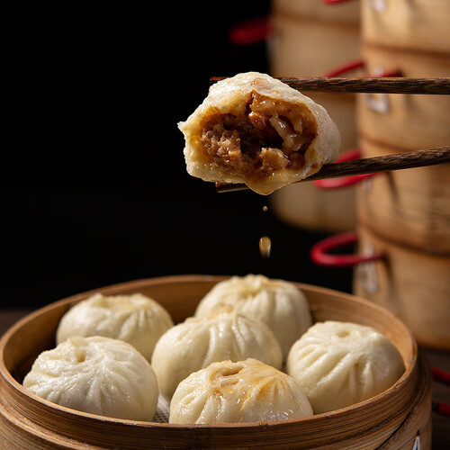 丰臣大叔面点 plus会员:嵊州 手工老面香菇白菜小笼包 500g 约20个