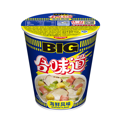 合味道日清海鲜方便面速食杯面网红泡面零食公仔面桶面big大杯混搭 合