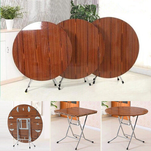 古雷诺斯 折叠餐桌简易方圆形桌子小户型家用麻将户外饭桌大圆桌折叠