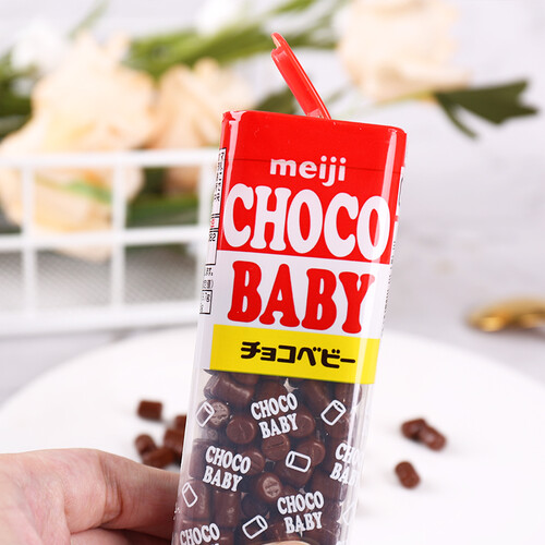 明治chocobaby牛奶味巧克力豆32g 日本进口三八妇女节礼物送女友 11.