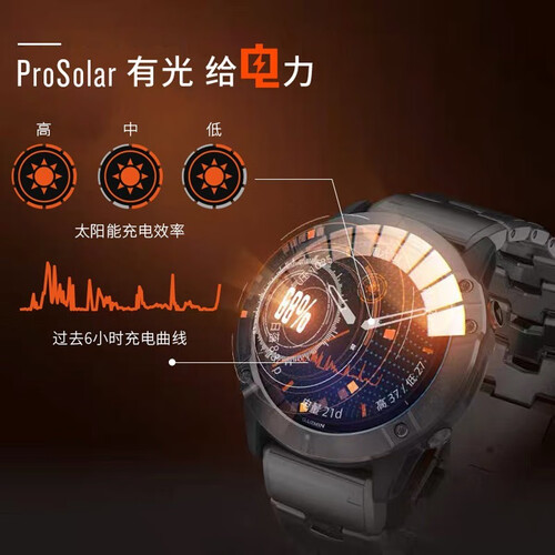 佳明(garmin)户外仪表 garmin 佳明 fenix 6x 运动手表 红黑 51mm dlc