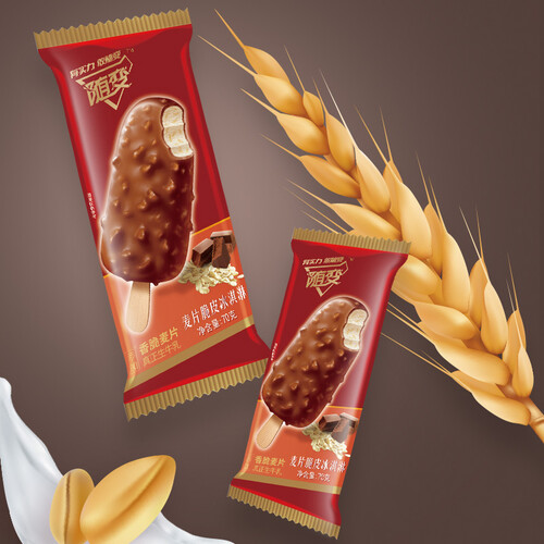 蒙牛(mengniu)冰淇淋 mengniu 蒙牛 随变 麦片脆皮冰淇淋 350g多少钱