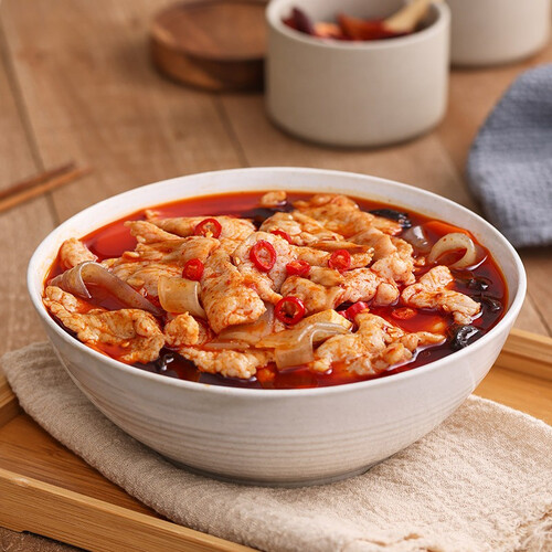 珍味小梅园水煮肉片600g1盒预制菜速冻水煮猪肉片半成品菜