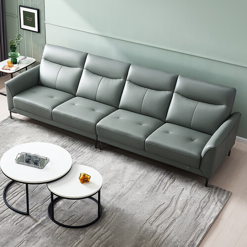 全友家居 真皮沙发 现代简约大小户型头层黄牛皮沙发客厅家具102710b