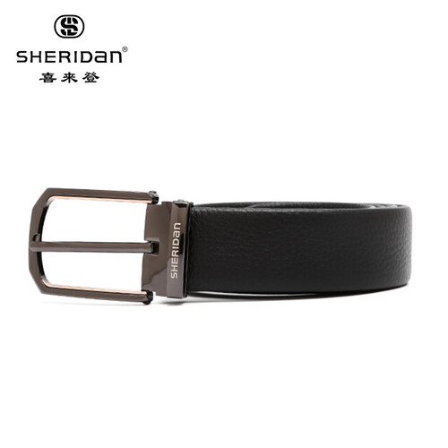 sheridan喜来登男士皮带 头层牛皮针扣腰带时尚商务休闲中年青年裤带