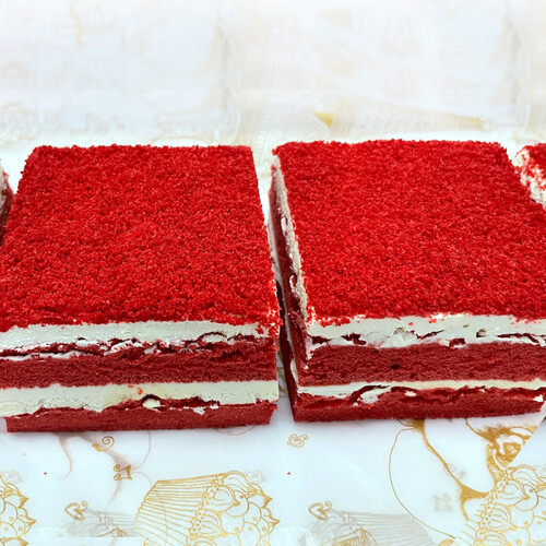 中粮香雪红丝绒蛋糕动物奶油糕点夹心点心下午茶休闲糕点面包110g*4