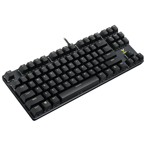 雷柏(rapoo)键盘 rapoo 雷柏 v500 合金版 87键 有线机械键盘 黑色