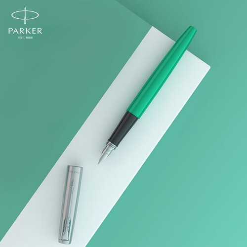 派克(parker)笔类 parker 派克 jotter乔特系列 钢笔 绿色胶杆 f尖 单