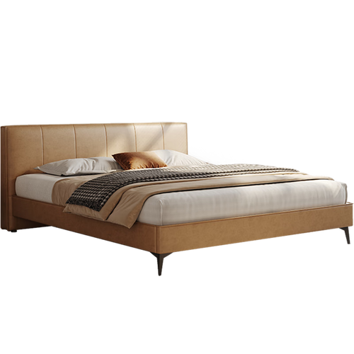 曲美家居(qm)皮艺床 plus会员:qm 曲美家居 真皮双人床 框架床-太妃糖