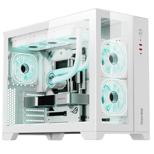 长城greatwall海王星t9w白色海景房机箱eatxtypec32双面全景玻璃13