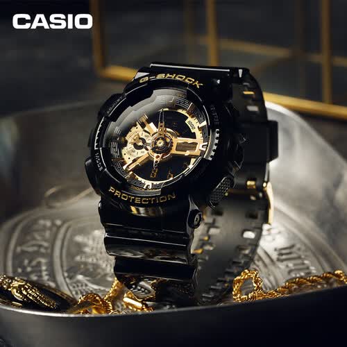 casio卡西欧g-shock潮流黑金ga-110gb男士运动手表礼盒 ga-110gb-1adr
