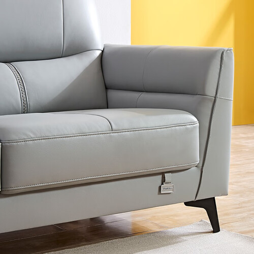 全友家居 简约意式牛皮沙发 转角沙发带贵妃榻中小户型客厅家具102568