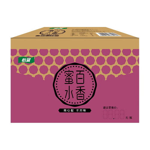 怡宝饮料 cestbon 怡宝 蜜水百香果水果饮料480ml*15瓶/箱 低温无菌