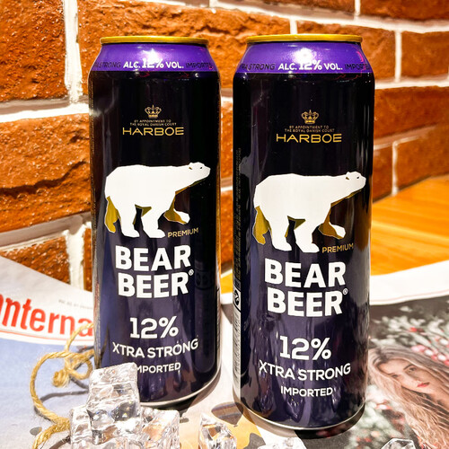 豪铂熊bearbeer12浓烈啤酒500ml24听整箱装德国原装进口