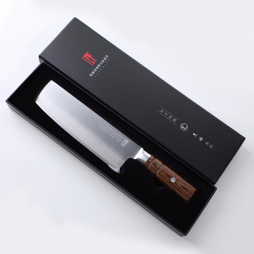 拓菜刀 tuoknife 拓 黑将系列 dq01b-1 菜刀 19cm 大马士革钢材多少钱