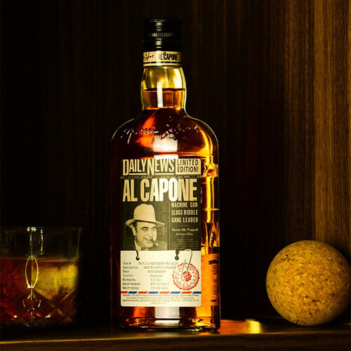 阿尔卡彭alcapone乌克兰进口威士忌高度数洋酒原味500ml瓶