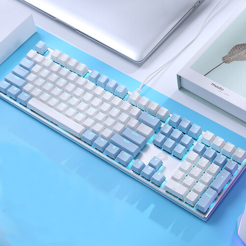 达尔优键盘 dareu 达尔优 机械师合金版 108键 有线机械键盘 青轴 单