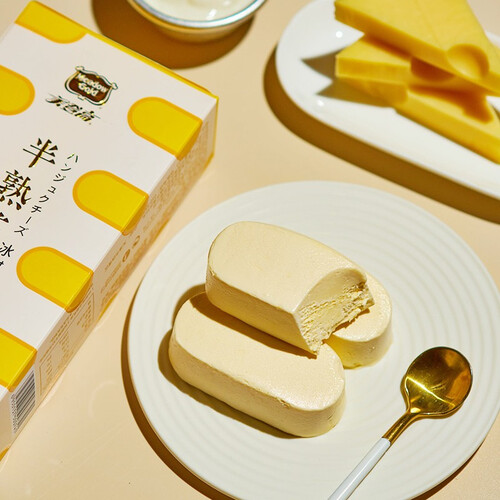 美登高马苏里拉奶酪冰淇淋雪糕冰棍半熟奶香芝士冰激凌30g5盒半熟芝士