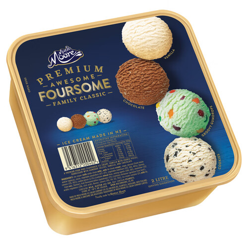 玛琪摩尔muchmoore大桶冰淇淋新西兰进口冰激凌桶装雪糕家庭四合一大