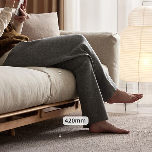 原始原素x京东国民家居全实木沙发现代简约小户型客厅橡木组合沙发s