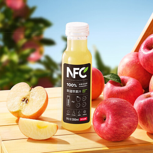 农夫山泉饮料 nongfu spring 农夫山泉 nfc果汁 新疆苹果汁300ml*10瓶