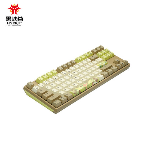 hexgears 黑峡谷 gk707 87键 有线机械键盘 流光精灵 凯华box天空蓝轴