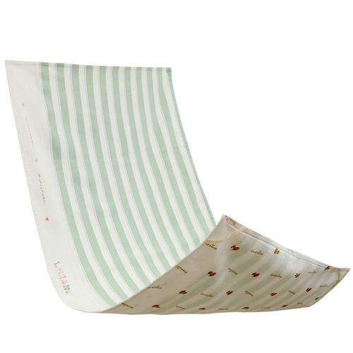 宝宝儿童床凉席 幼儿园午睡席 凉而不冰 格画绿-120*65cm 天丝苎麻289