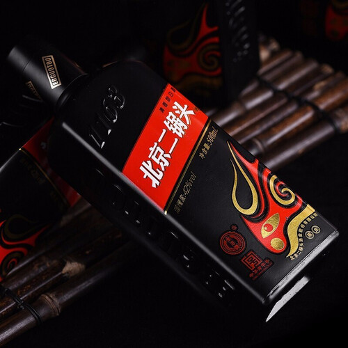 永丰牌白酒 yongfeng 永丰牌 北京二锅头 黑金版 42度 清香型白酒 500