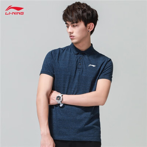 李宁polo衫男士短袖t恤男衣服夏季运动服饰户外冰丝速干上衣休闲男装