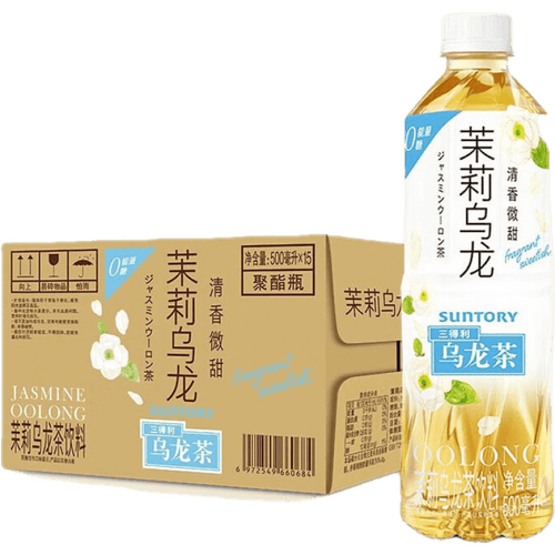 三得利(suntory)饮料 suntory 三得利 茉莉乌龙茶 清香微甜 500ml*15
