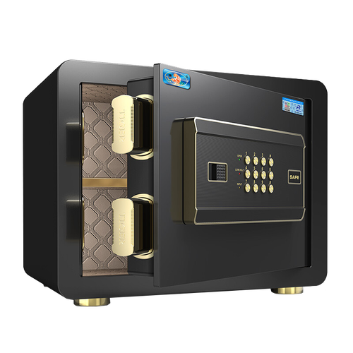 虎牌保险柜家用小型保险箱办公单双门远程嵌入式防盗密码 可入墙固定