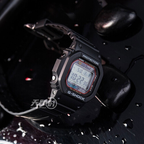 卡西欧casio手表gshock经典太阳能电波小方块接头时尚运动男表gwm5610